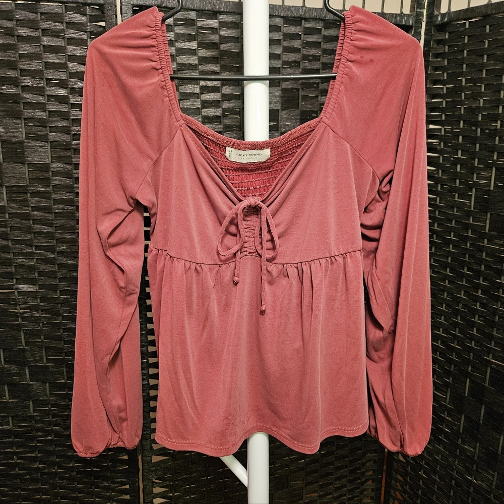 Lucky Brand Women's Ruched Blouse